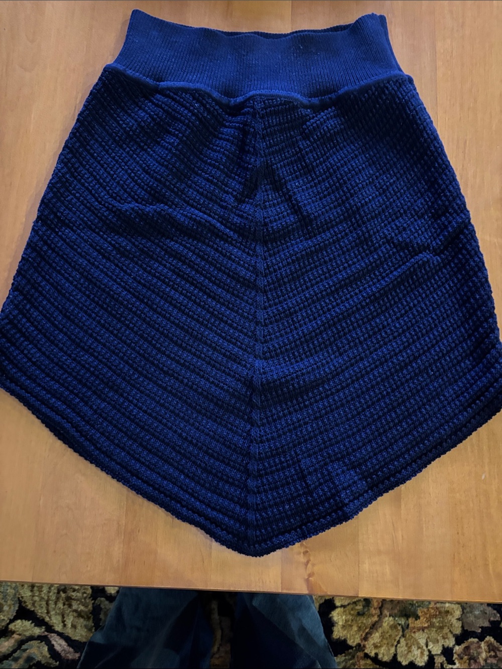 Vionnet Navy Blue High-Waist Knit Skirt